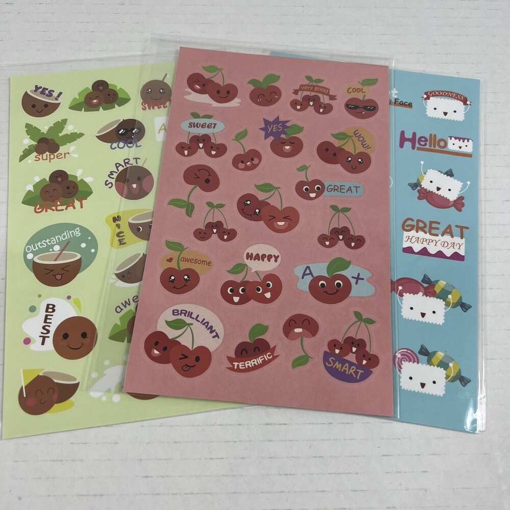 Vintage stinky stickers scratch n sniff Still SMELLS, cherry, coconut, candy